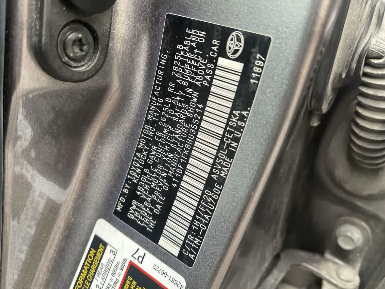 2017 Toyota Camry SE